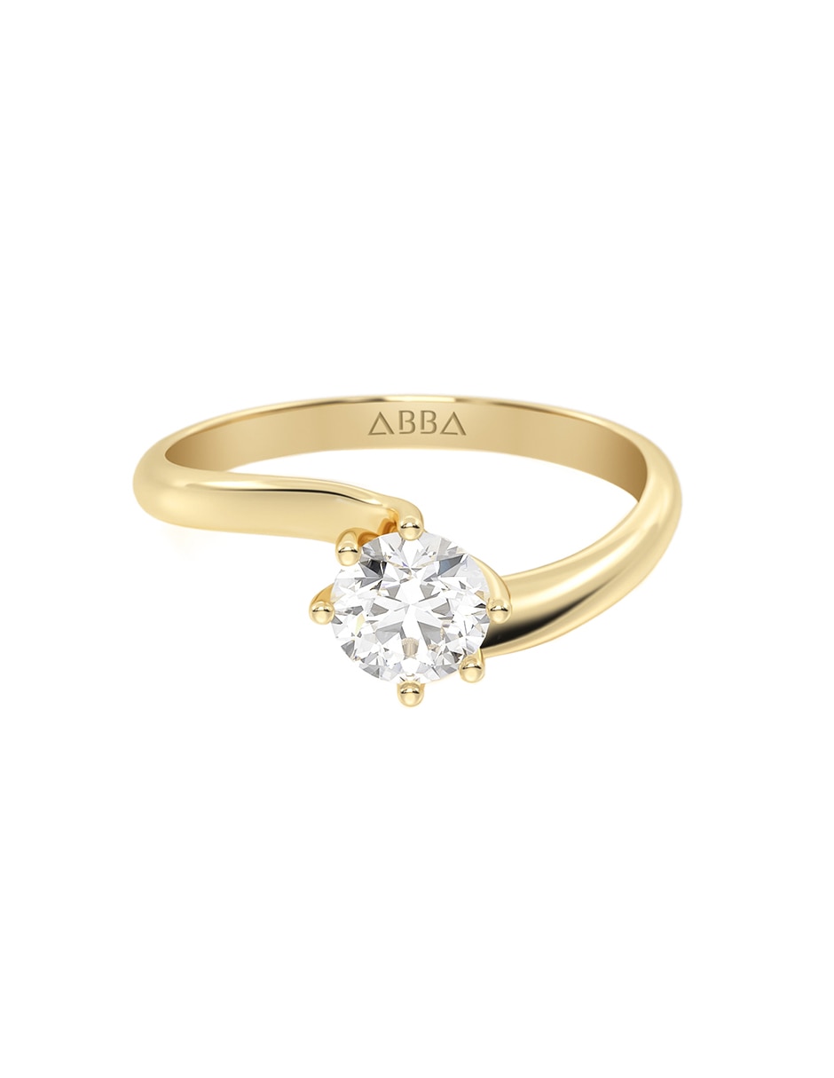 Anillo de compromiso de 10 k moissanita