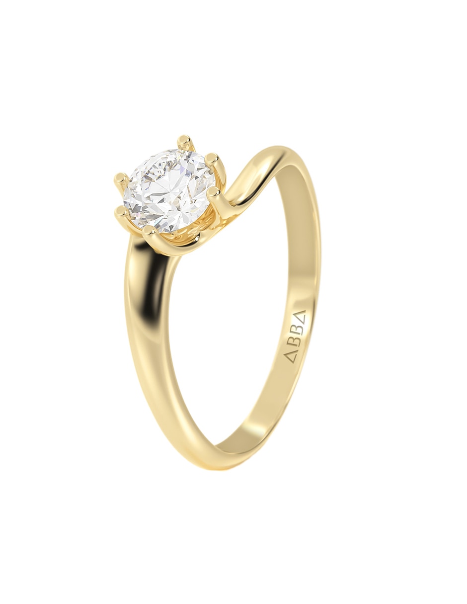 Anillo de compromiso de 10 k moissanita 4