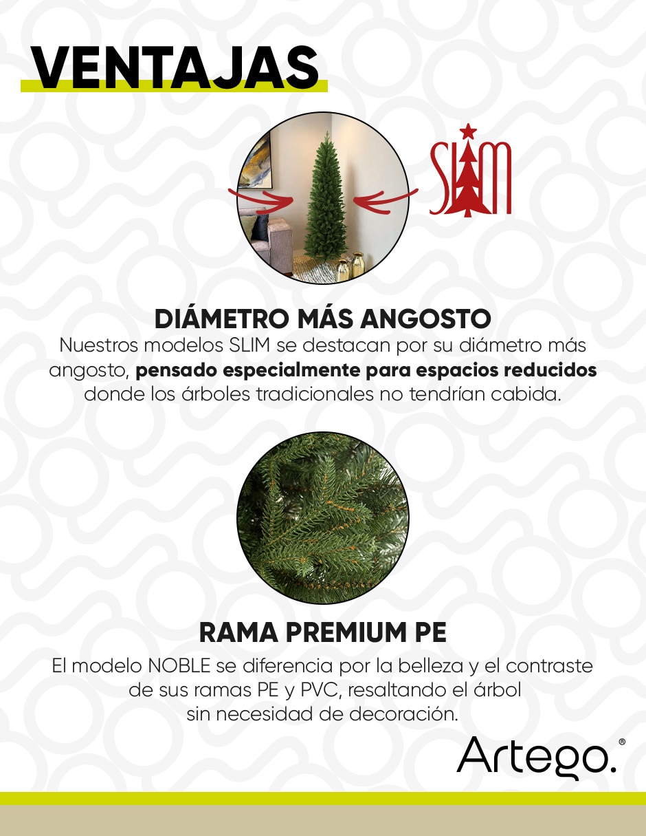 Árbol de navidad alpine fir slim de plástico 4