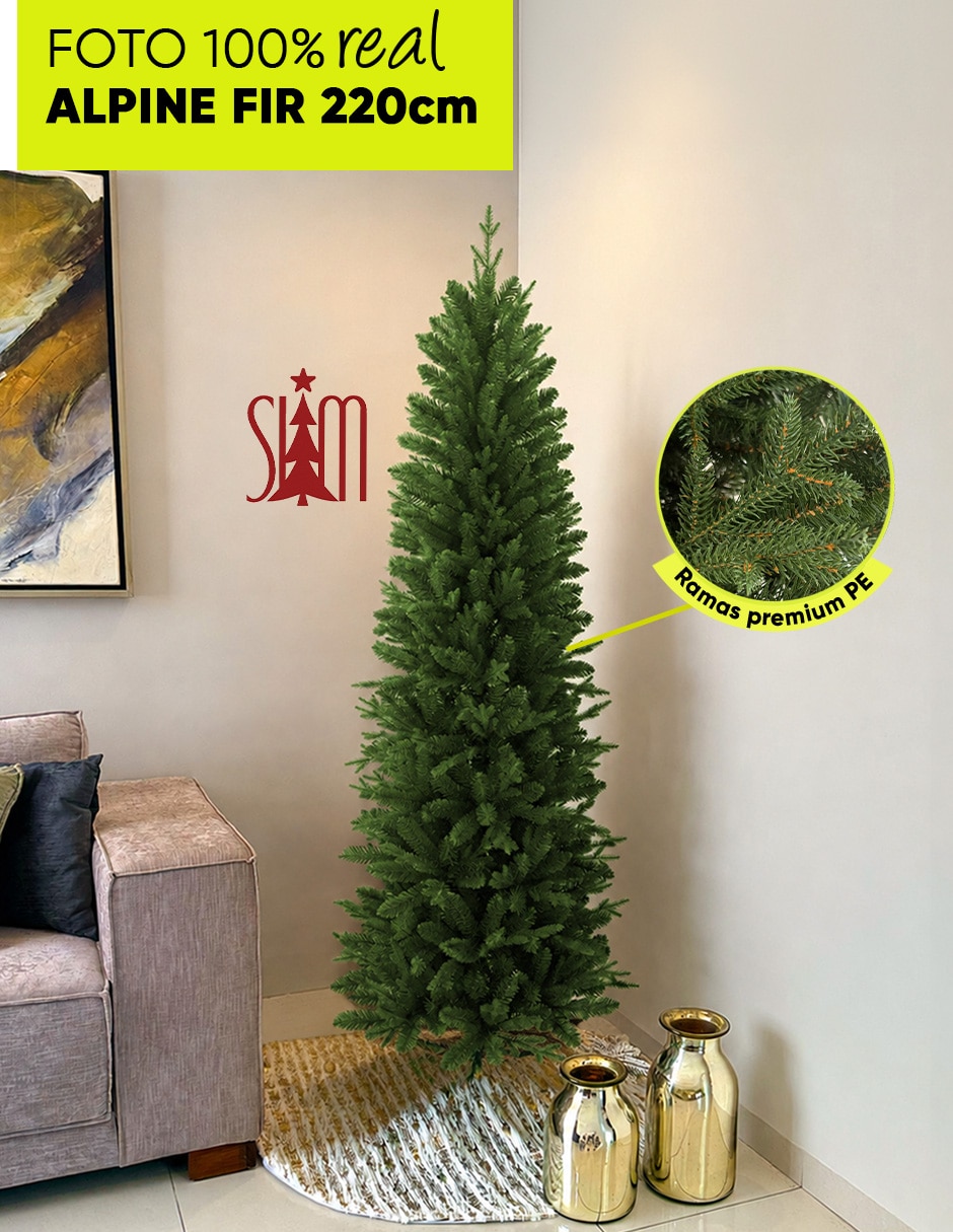 Árbol de navidad alpine fir slim de plástico 3