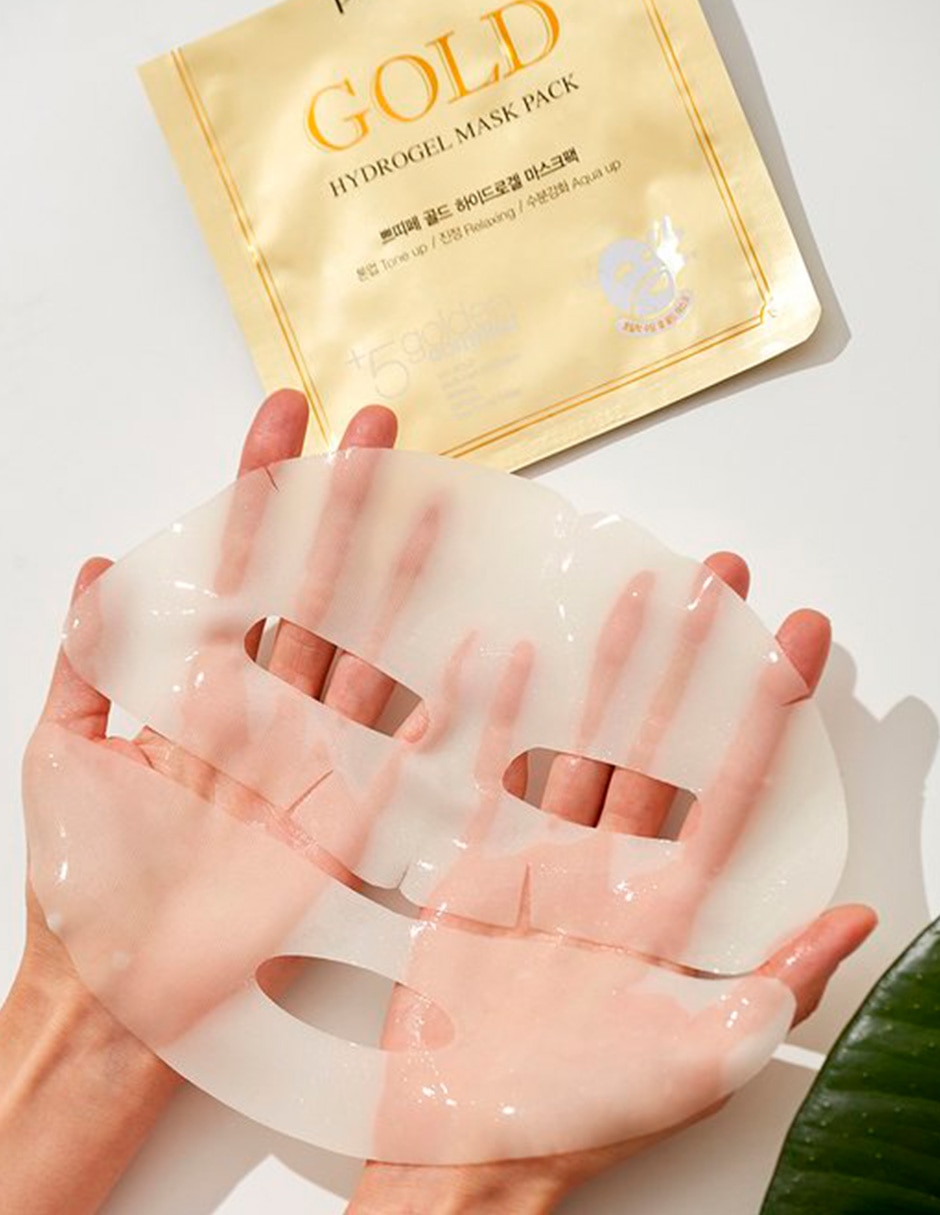 Mascarilla facial Gold Hydrogel Pack 5 para hidratar