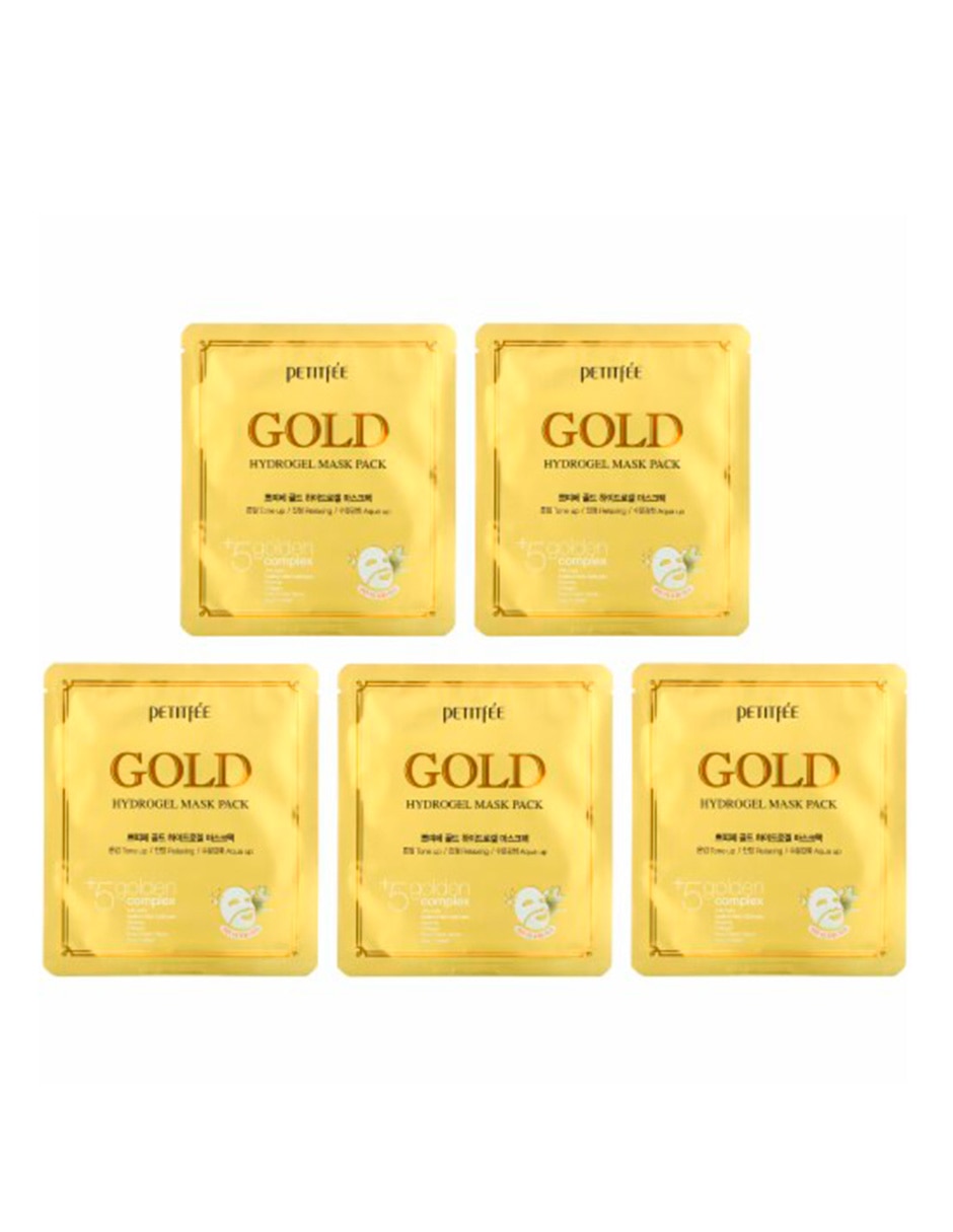 Mascarilla facial Gold Hydrogel Pack 5 para hidratar