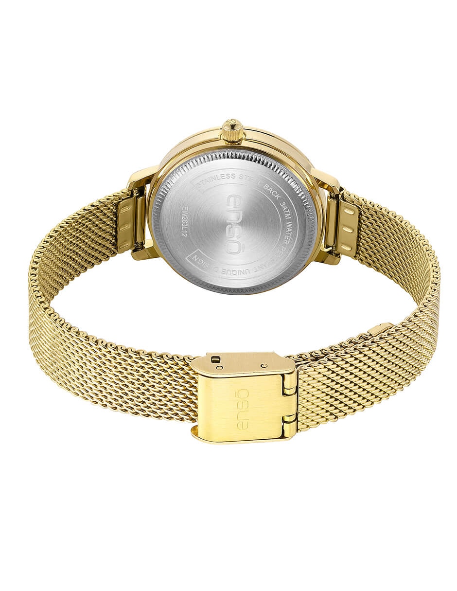 Reloj pulsera enso faceted oval para mujer EW263L12 3
