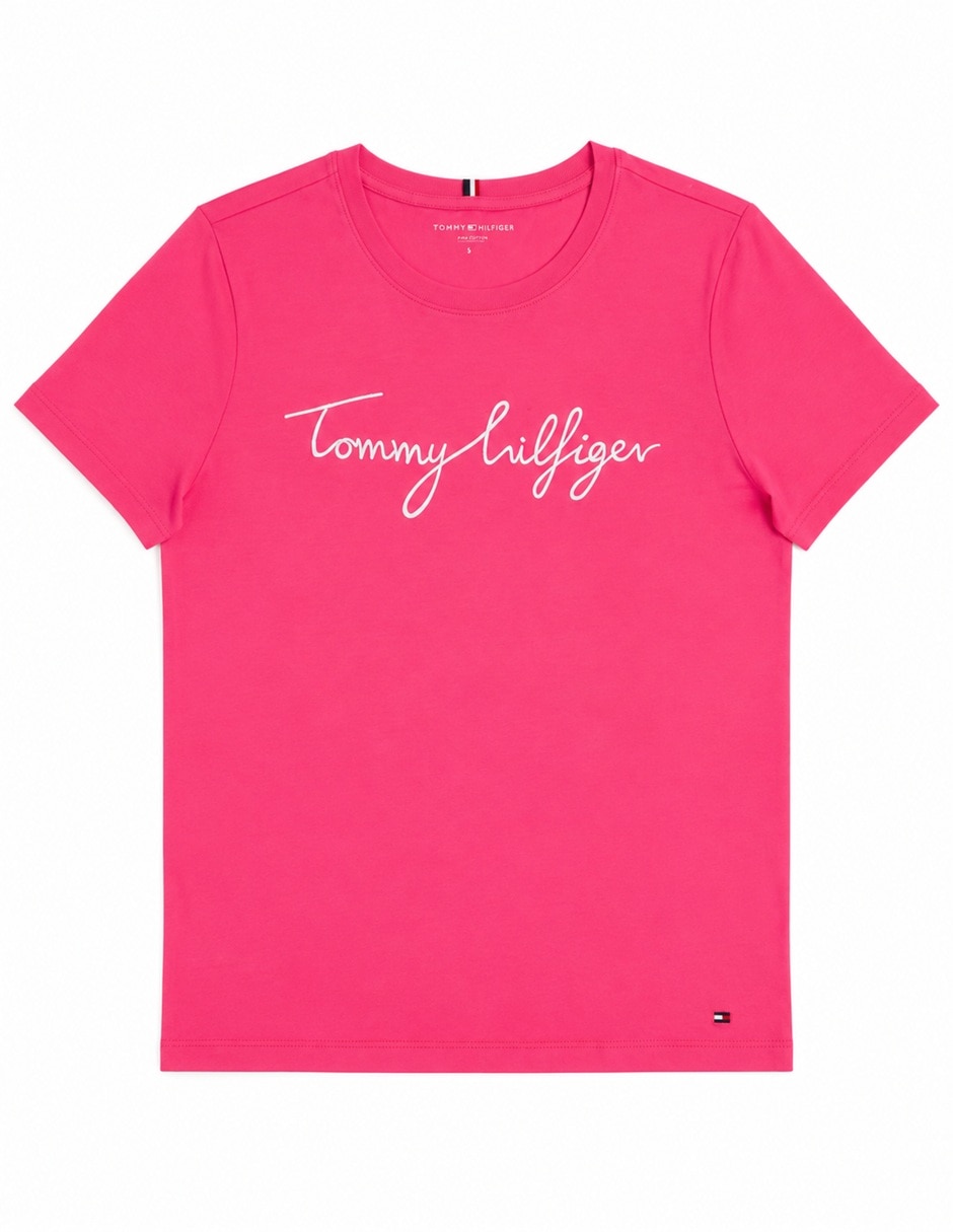 Playera manga corta XW06732 650 TIK cuello redondo mujer 5