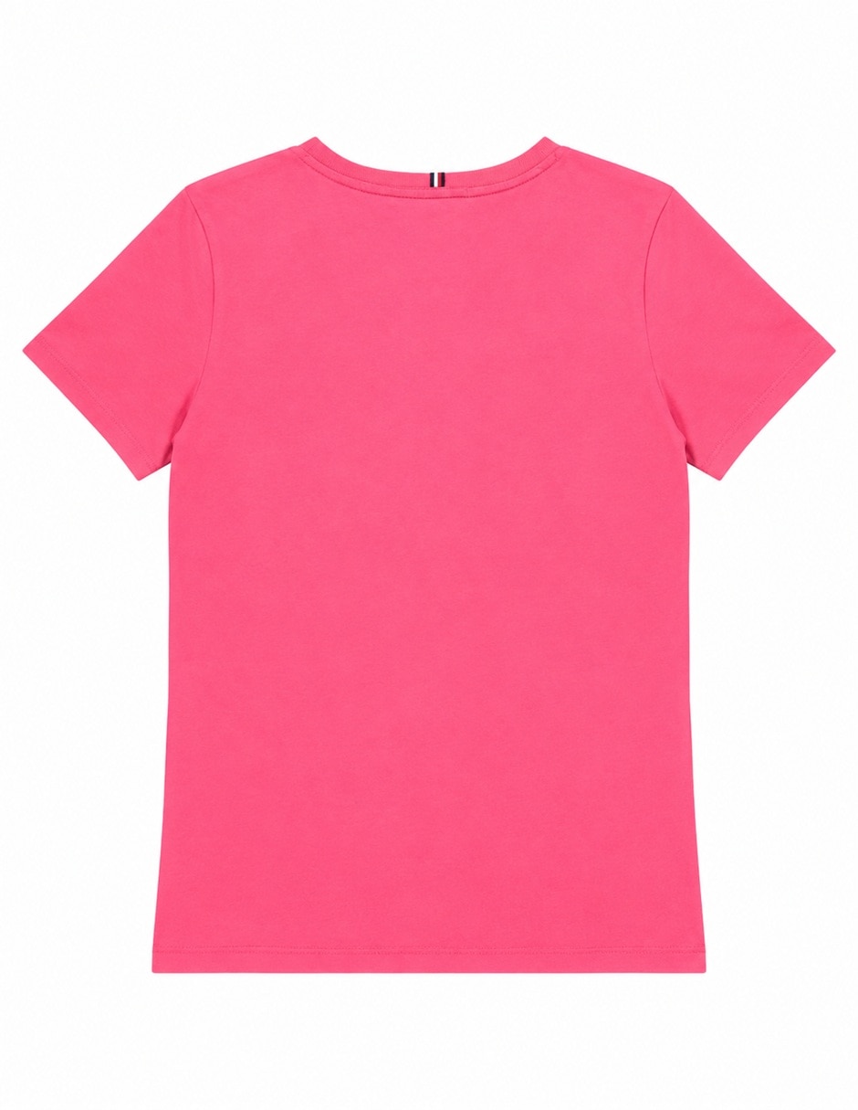 Playera manga corta XW06732 650 TIK cuello redondo mujer