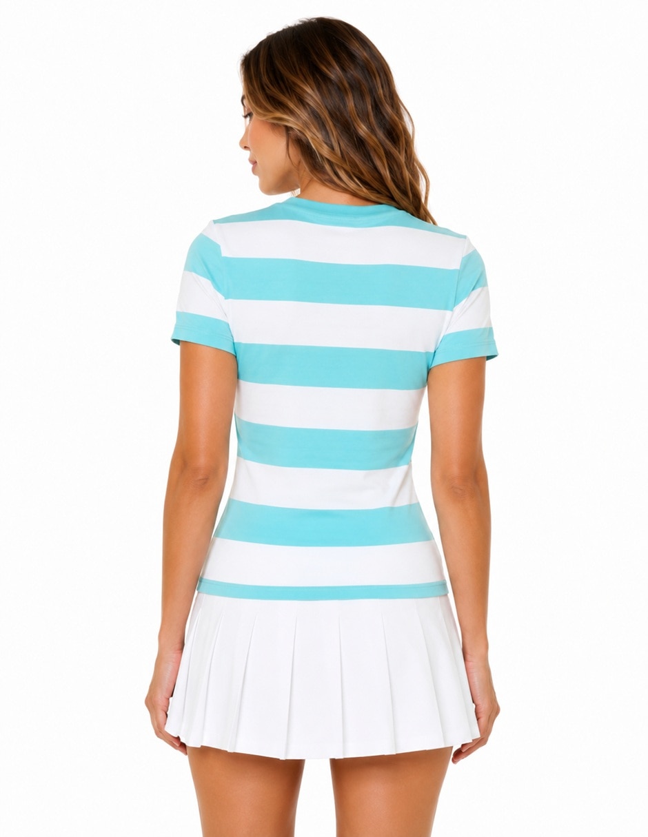 Playera manga corta XW08640 402 CSR cuello redondo mujer