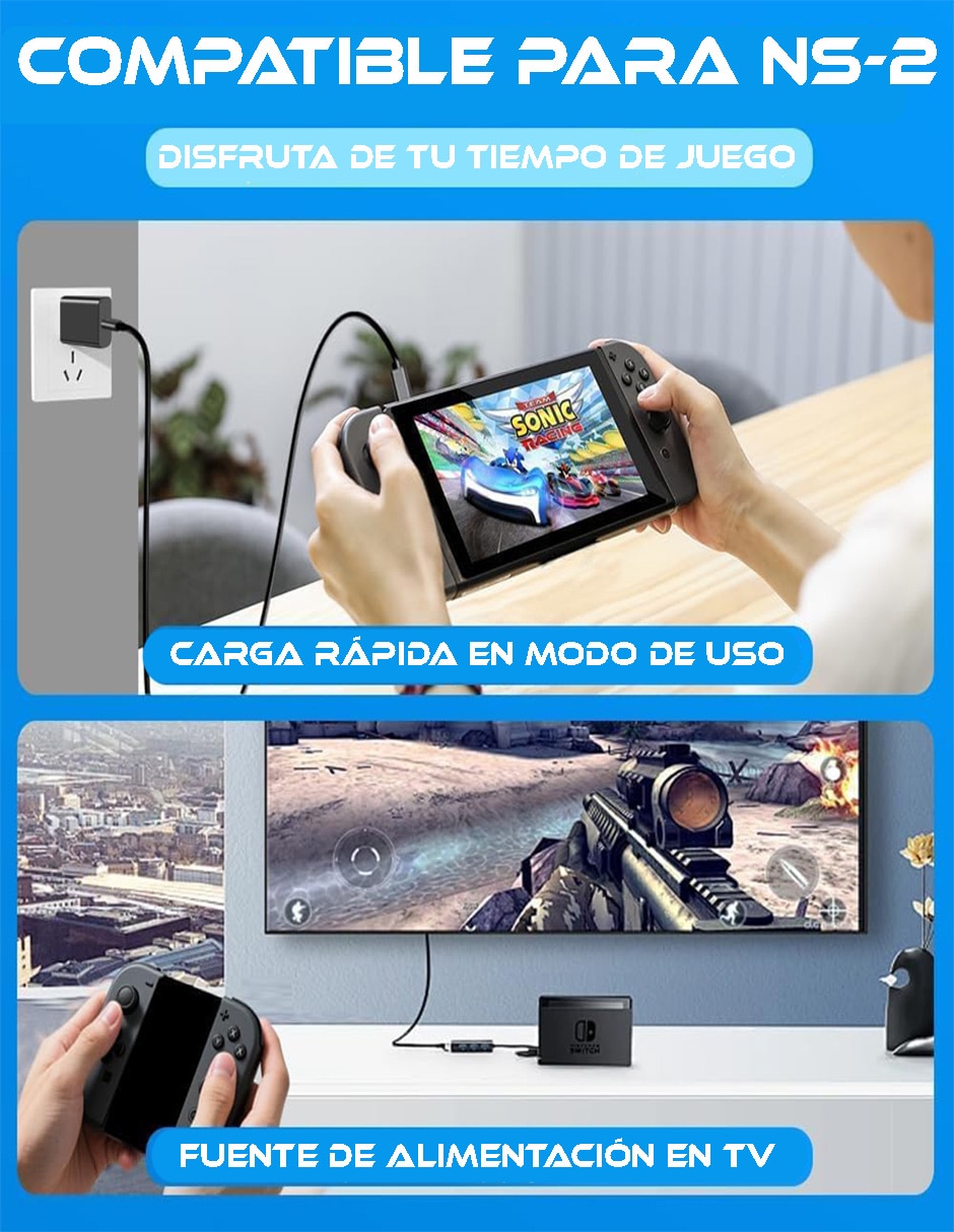 Cargador pared USB tipo C 60 W 2