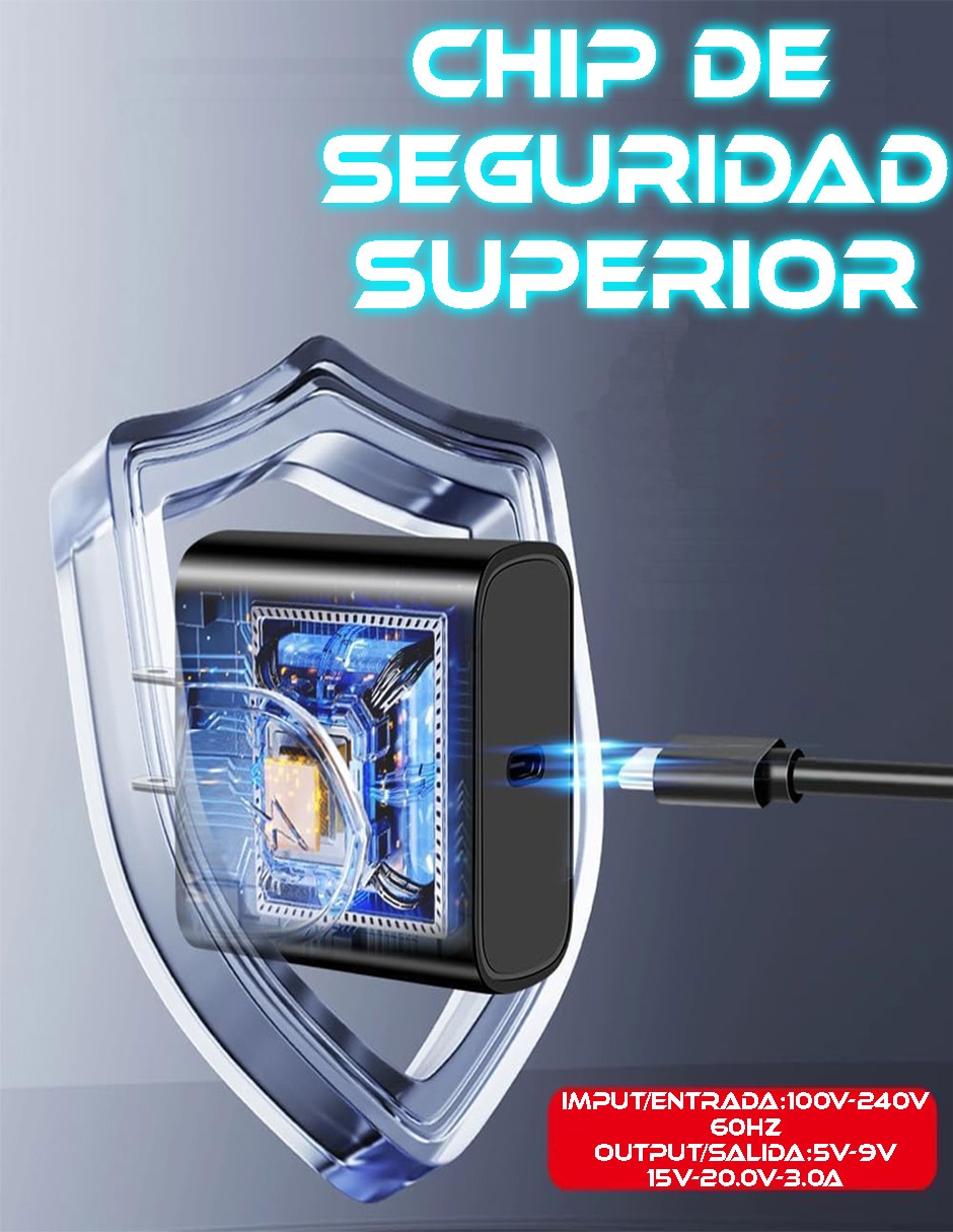 Cargador pared USB tipo C 60 W 4