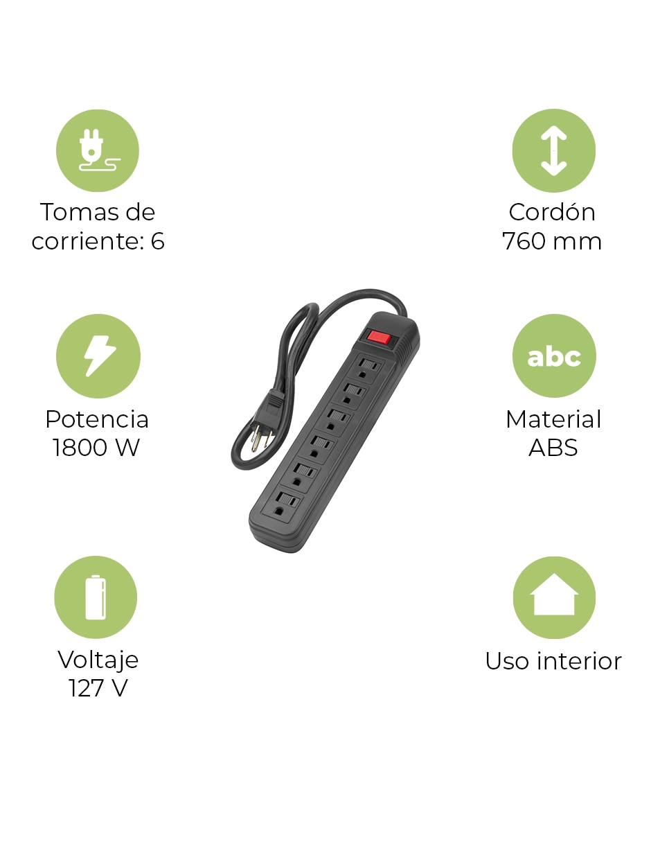 Multicontacto de 6 contactos 2