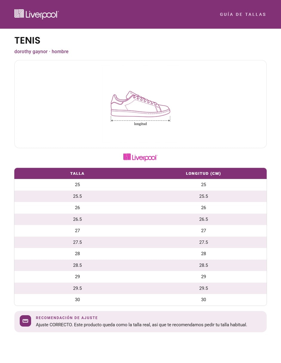 Tenis de piel dorothy gaynor para hombre