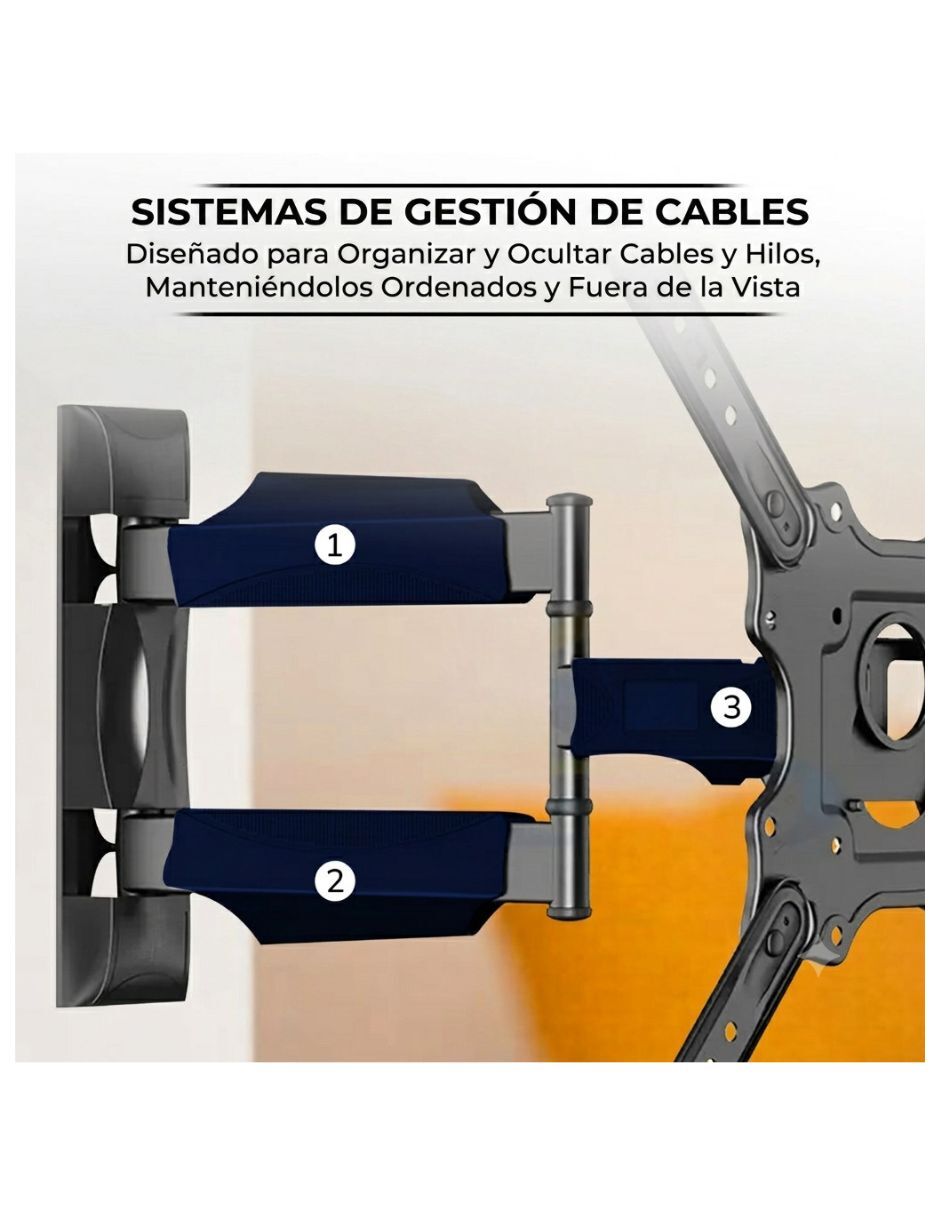 Soporte de pared para pantalla articulado 32 - 65 pulgadas 5