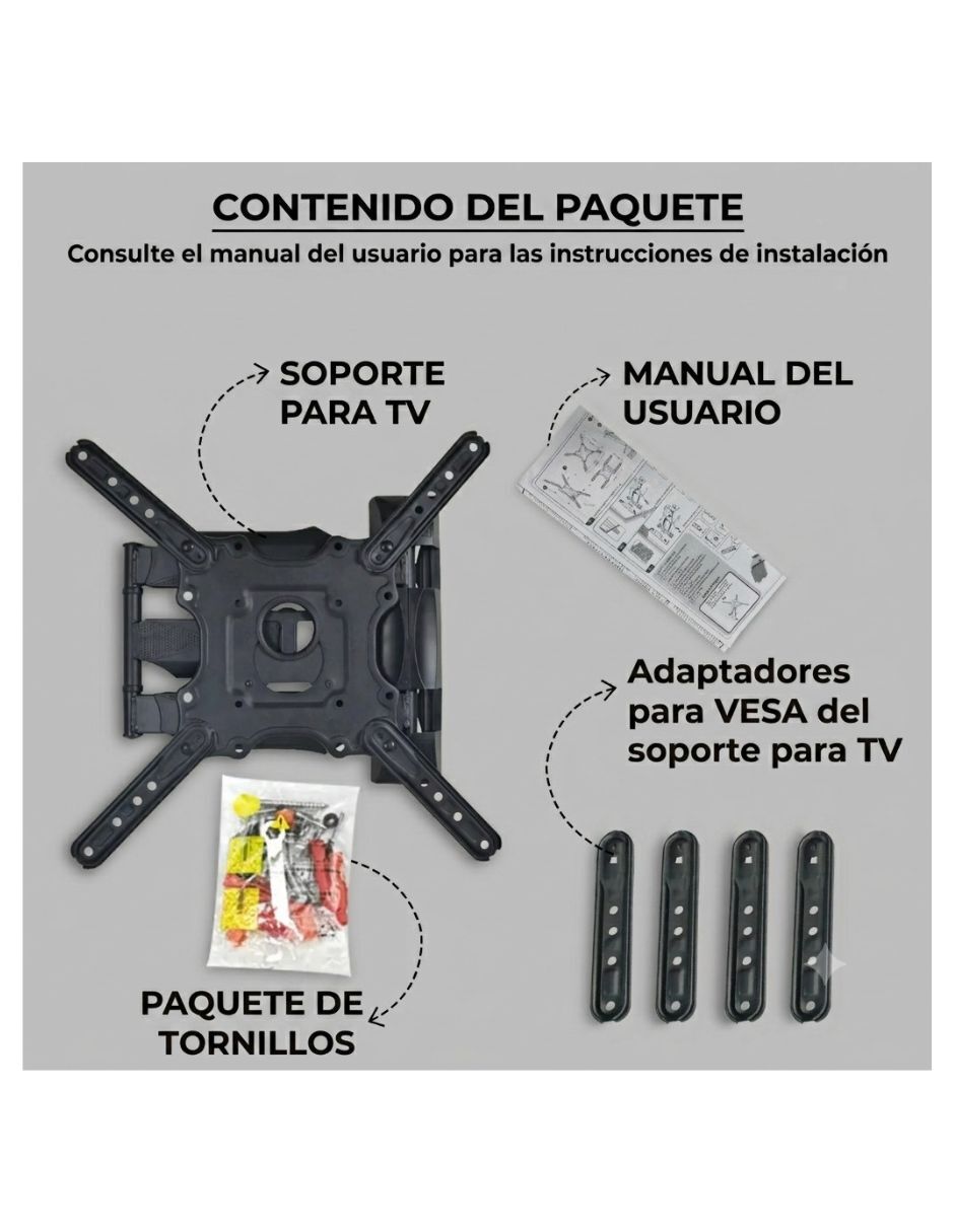 Soporte de pared para pantalla articulado 32 - 65 pulgadas 3