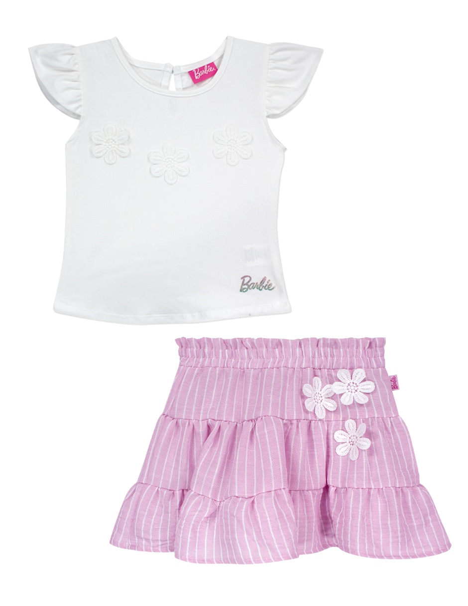 Conjunto Casual de Algodón poliéster y elastano para Infantil Niña
