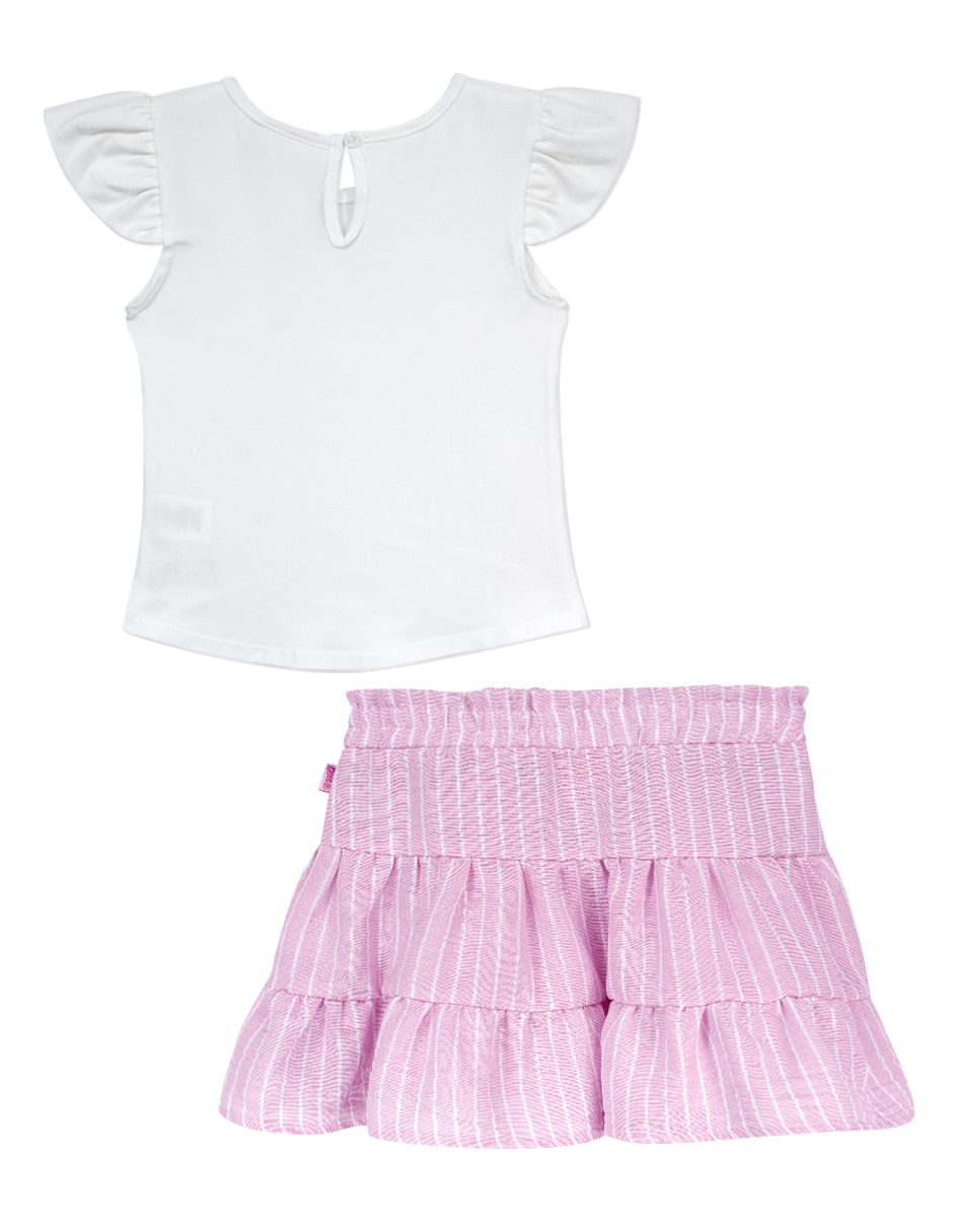 Conjunto Casual de Algodón poliéster y elastano para Infantil Niña 3