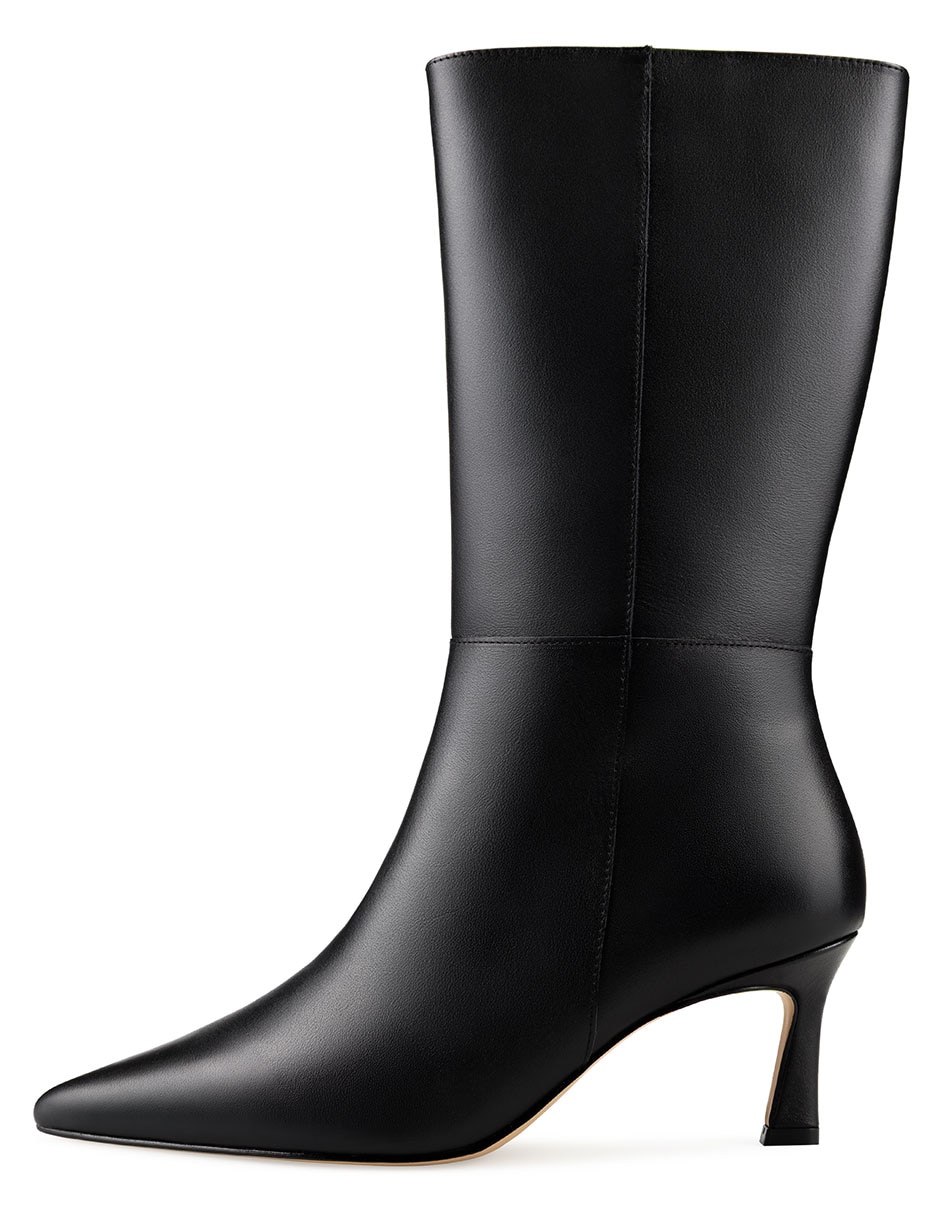 Bota abajo de la rodilla de piel para mujer Bota abajo de la rodilla de piel para mujer