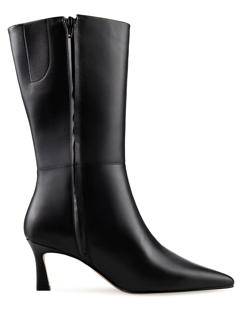 Bota abajo de la rodilla de piel para mujer 4