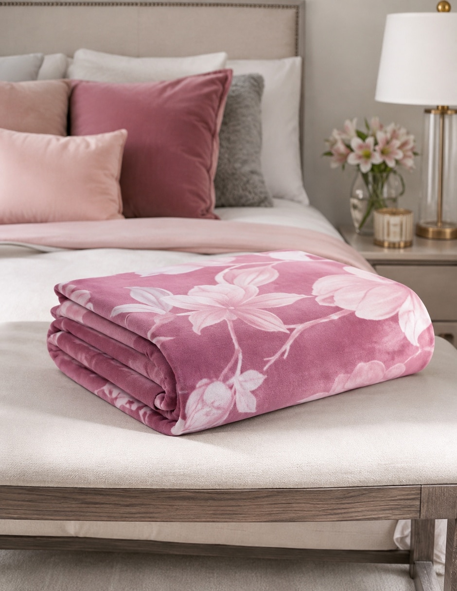 Cobertor estampado floral 4