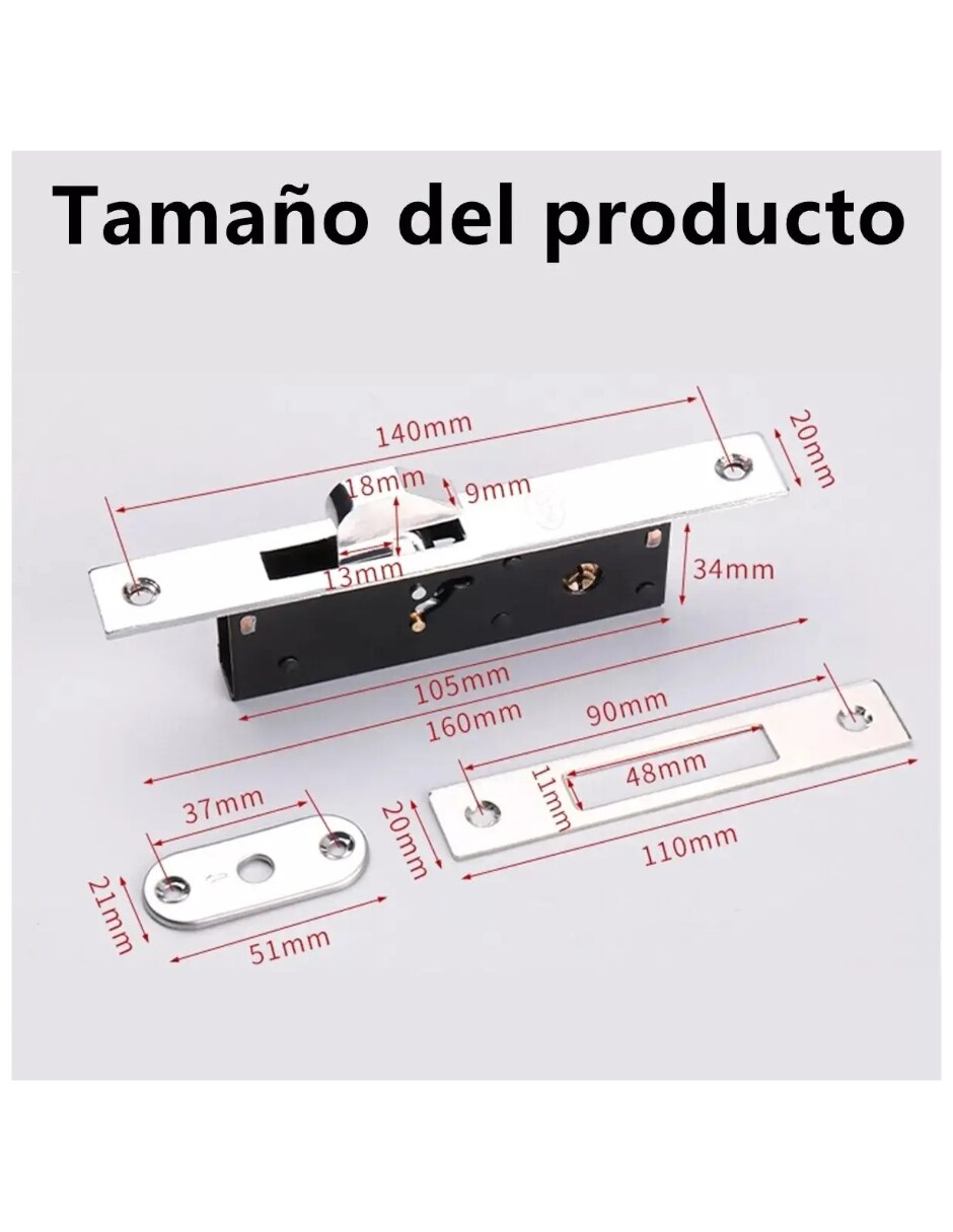 Set cerradura empotrar de derecha e izquierda 5
