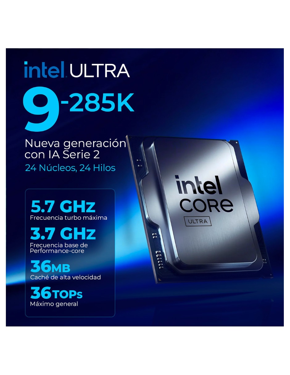 Computadora gamer 34 pulgadas Uwqhd Intel core ultra 9 Nvidia GeForce Rtx 5070 Ti 32 GB RAM 1 TB 9