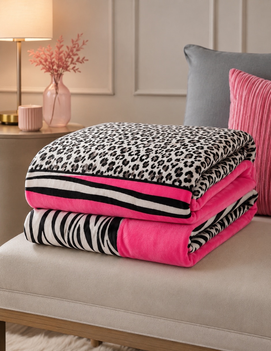 Cobertor estampado animal print 4