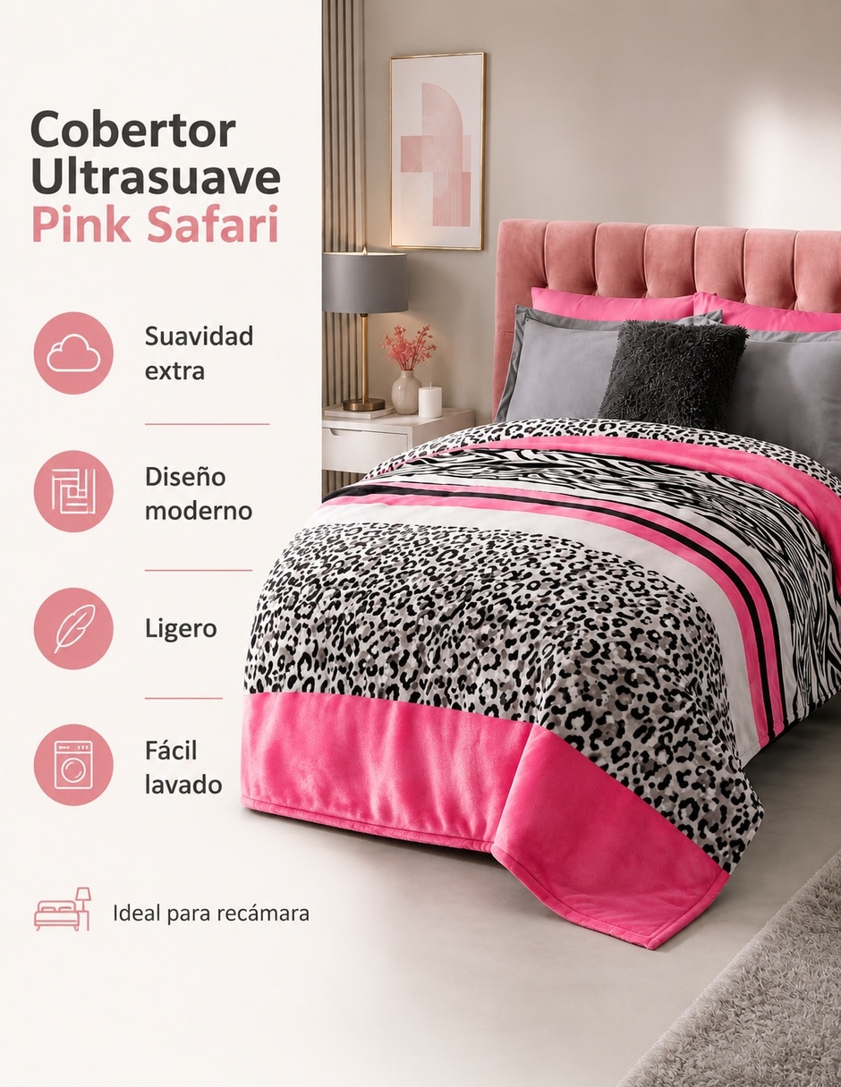 Cobertor estampado animal print 3