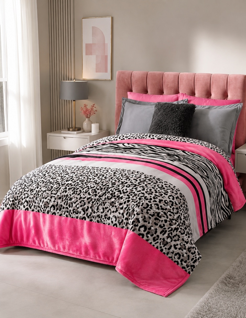 Cobertor estampado animal print 2