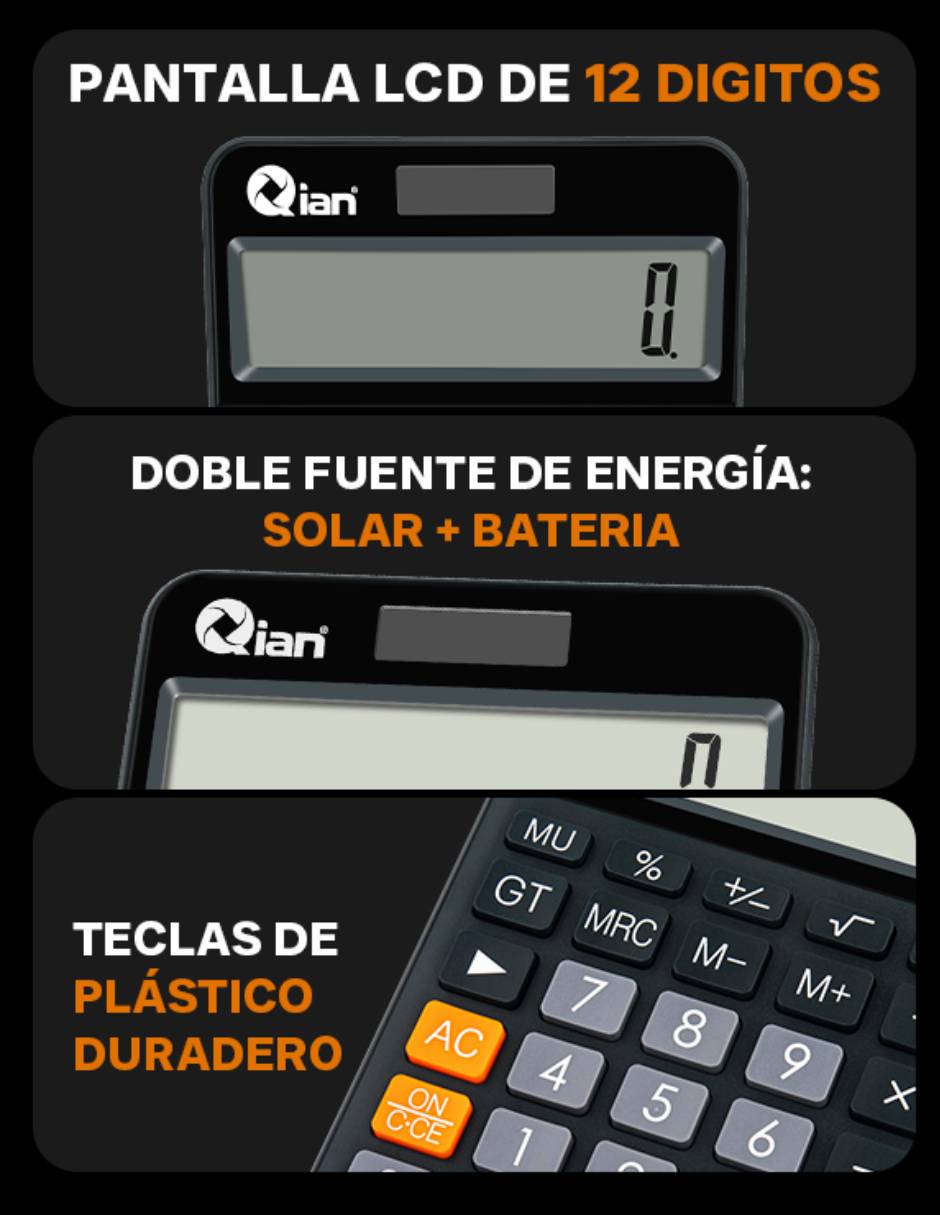 Calculadora de escritorio Qyd-164Ec-03 12
