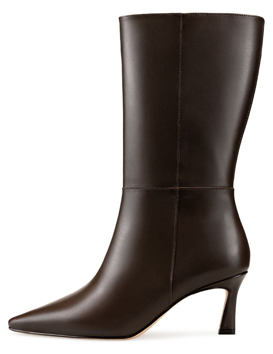 Bota abajo de la rodilla botas de piel para mujer Bota abajo de la rodilla botas de piel para mujer
