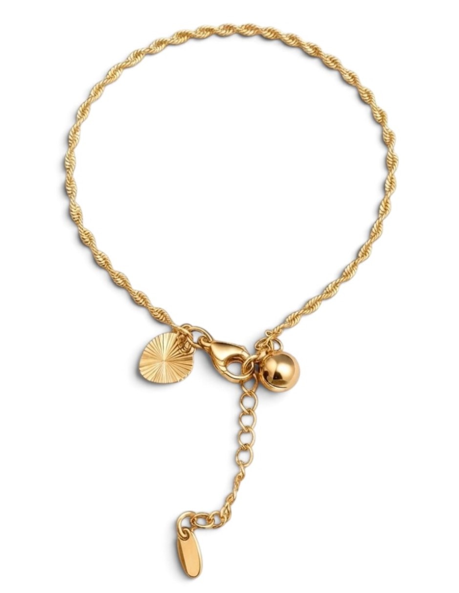 Pulsera de Oro laminado con Sin gema 14 K Joyería Juvenil acabado Pulsera de Oro laminado con Sin gema 14 K Joyería Juvenil acabado