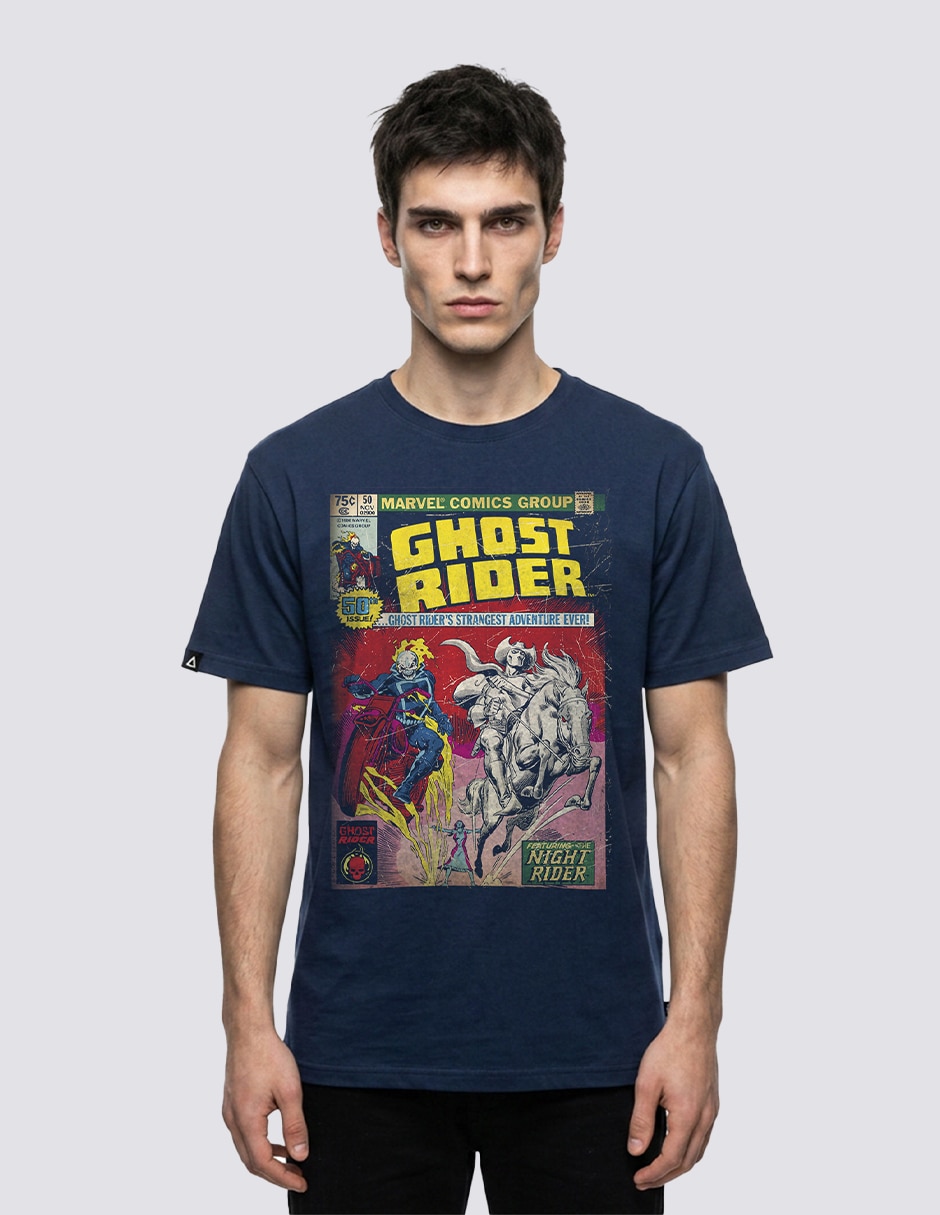 Playera Ghost Rider Comic cuello redondo para hombre Playera Ghost Rider Comic cuello redondo para hombre