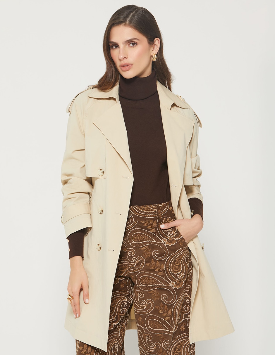 Gabardina con bolsillos para mujer Gabardina con bolsillos para mujer