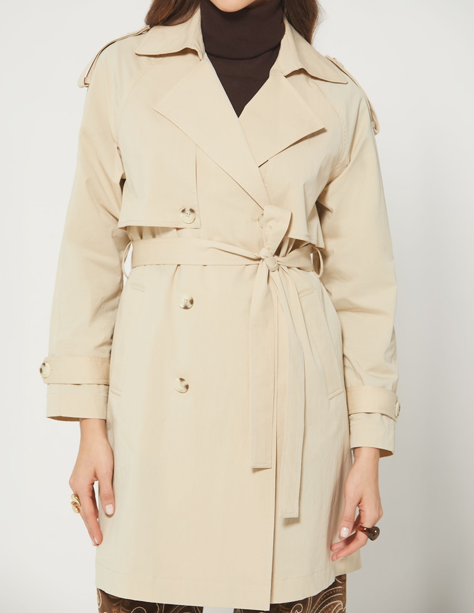 Gabardina con bolsillos para mujer 5