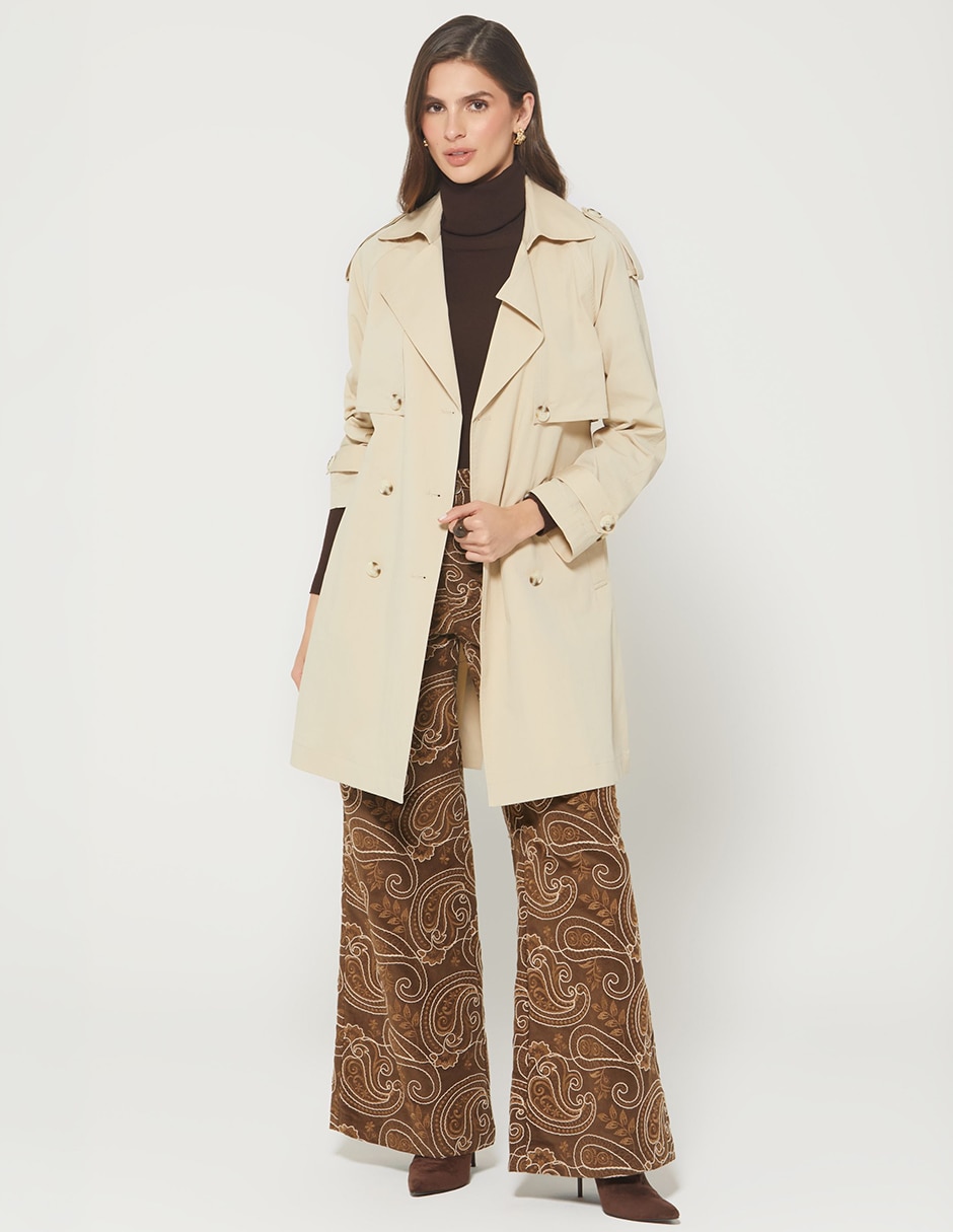 Gabardina con bolsillos para mujer 4