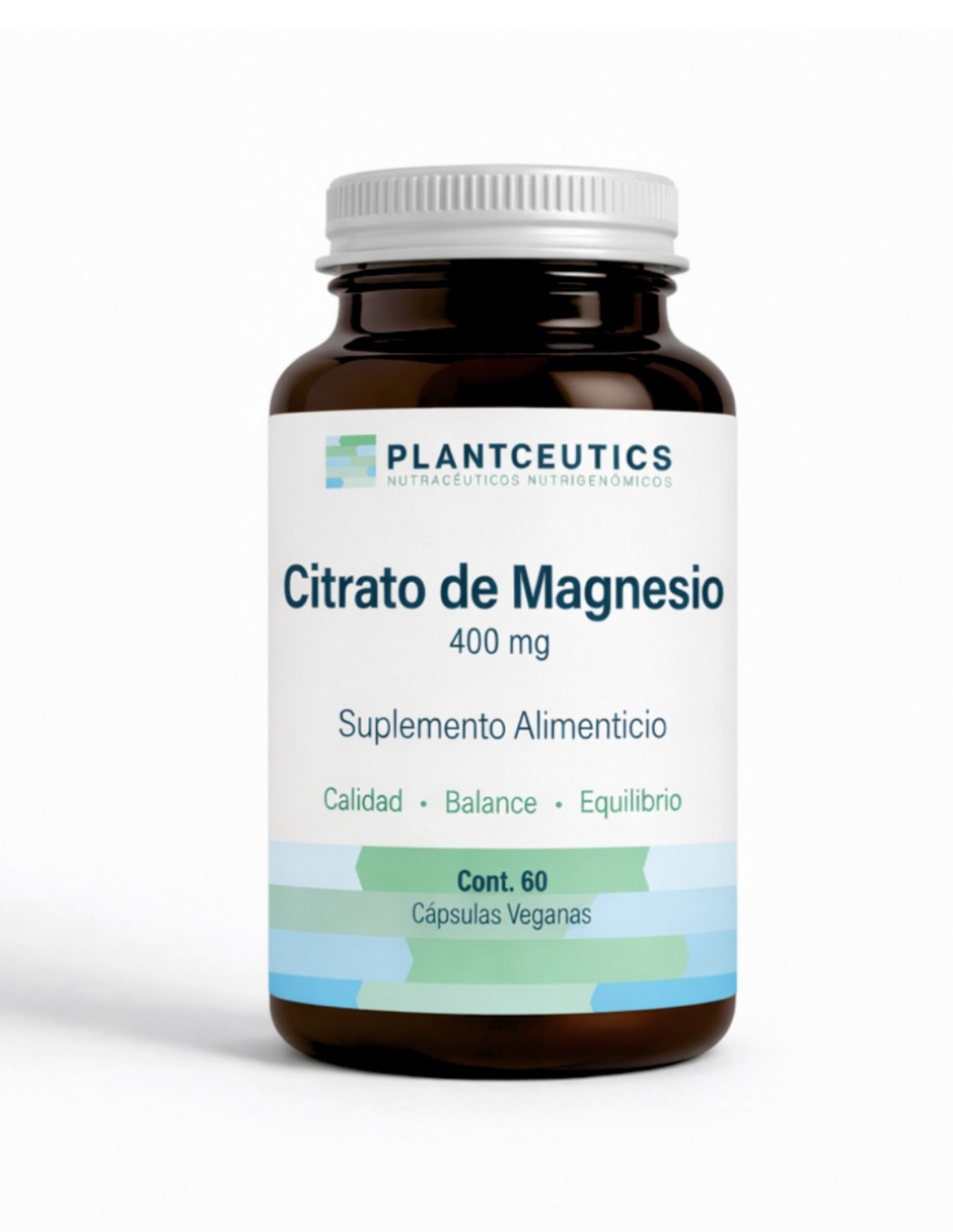 Citrato de Magnesio Alta Pureza con Citrato de Magnesio de 60 cápsulas