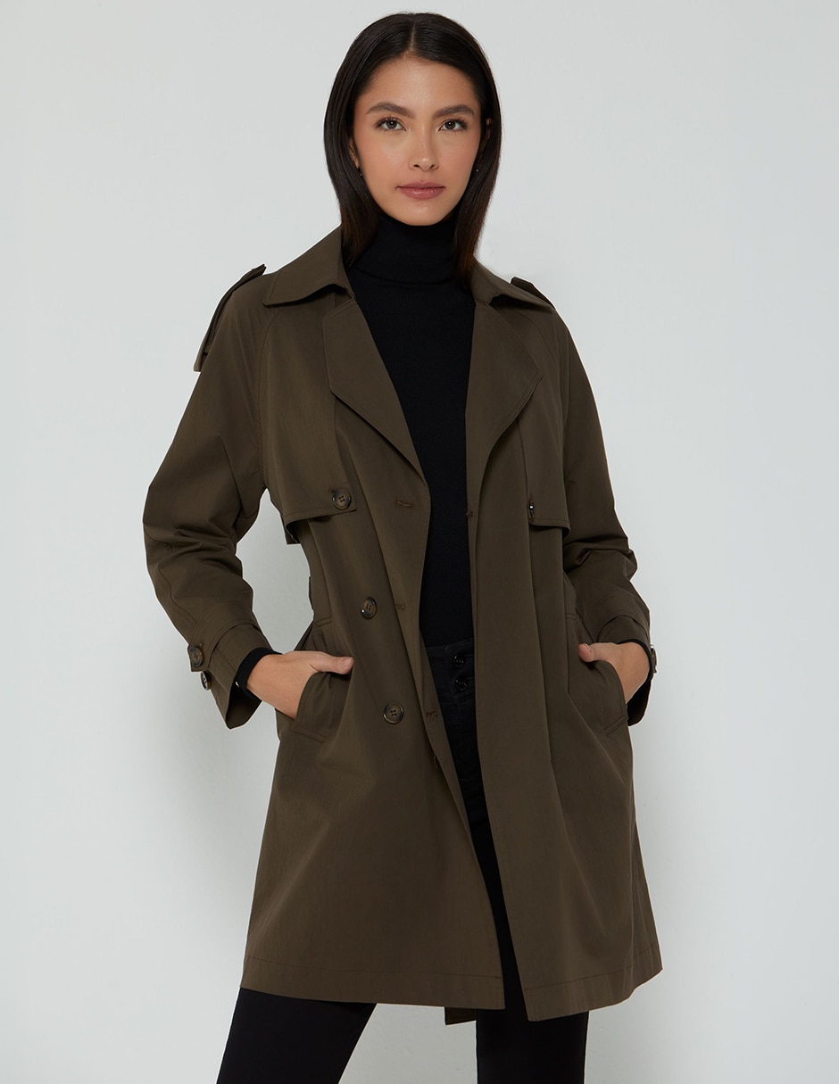 Gabardina con bolsillos para mujer 1