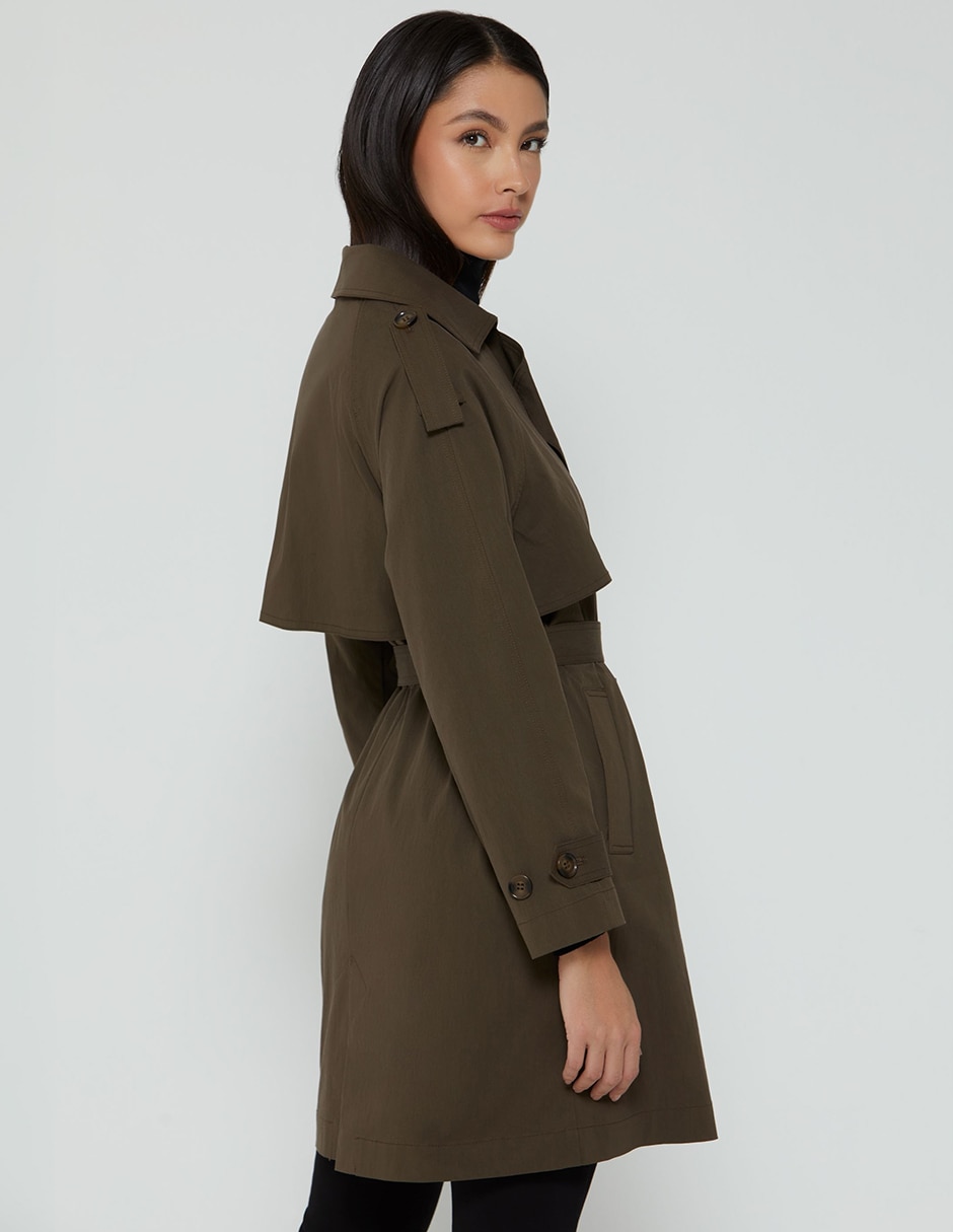 Gabardina con bolsillos para mujer 4