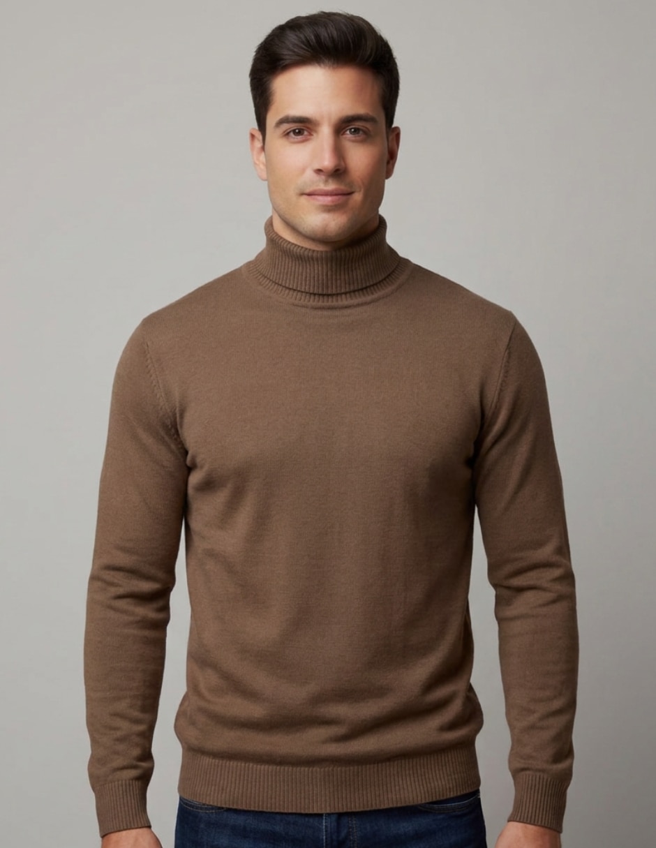 Suéter cuello tortuga para hombre