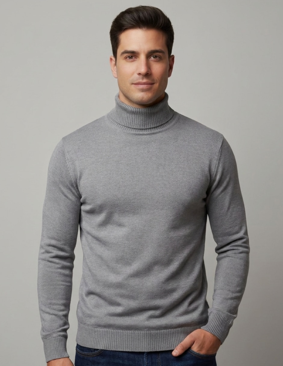 Suéter cuello tortuga para hombre 1
