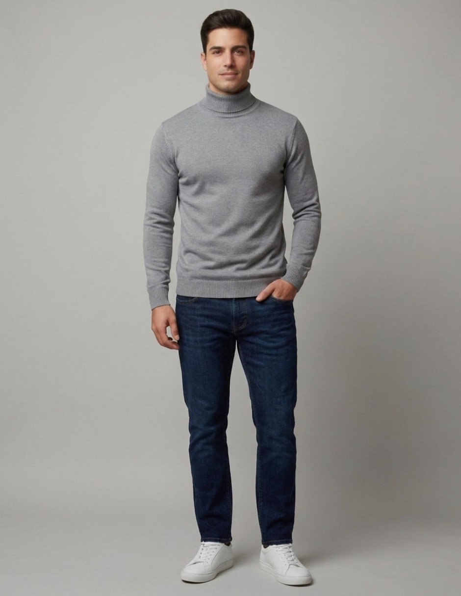 Suéter cuello tortuga para hombre 3