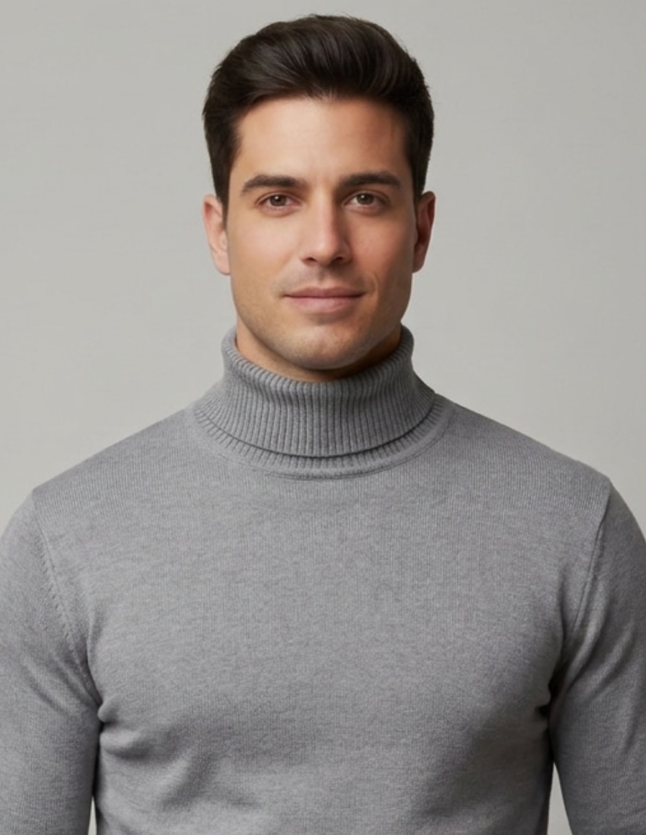 Suéter cuello tortuga para hombre 2