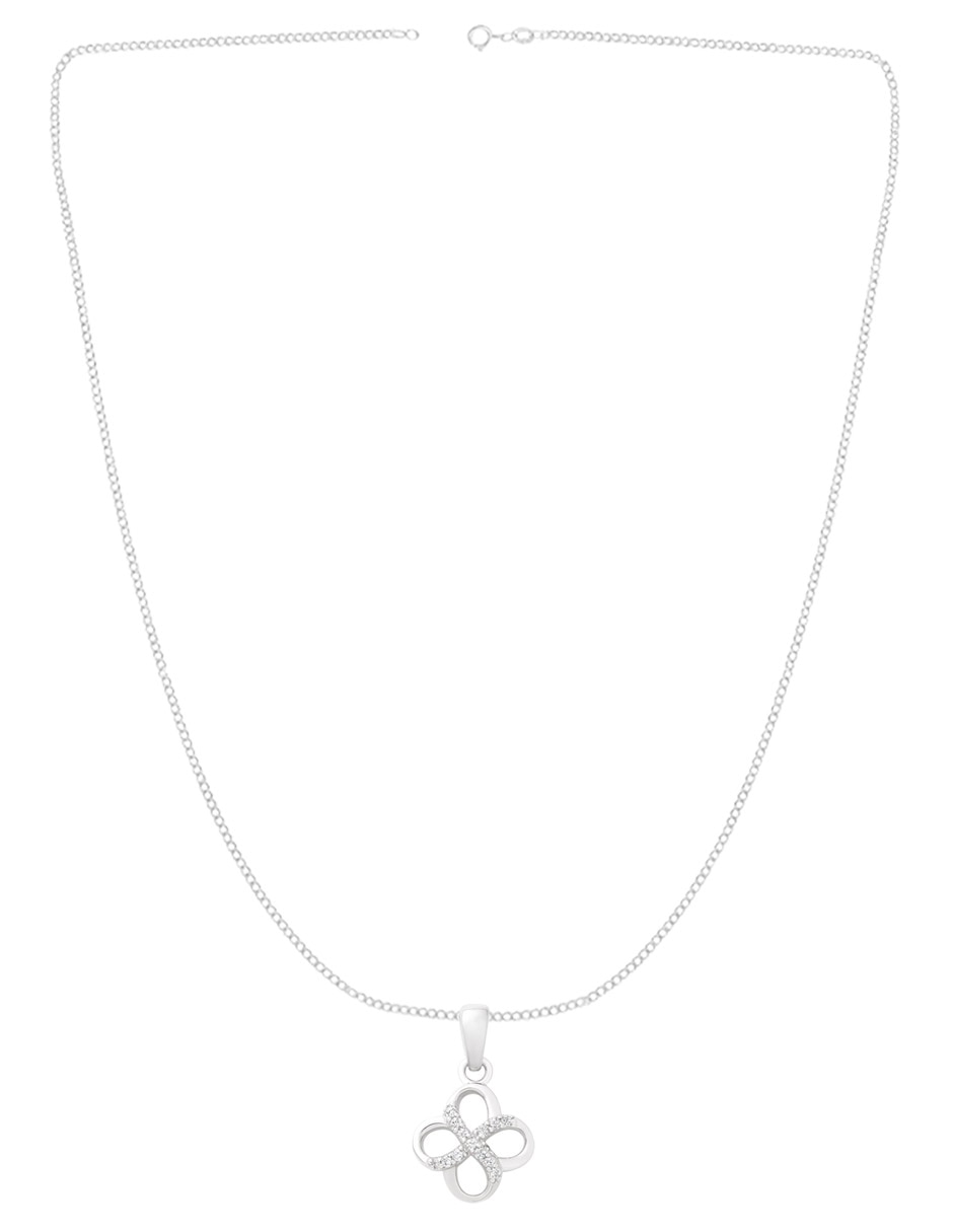 Collar con dije de trébol de plata