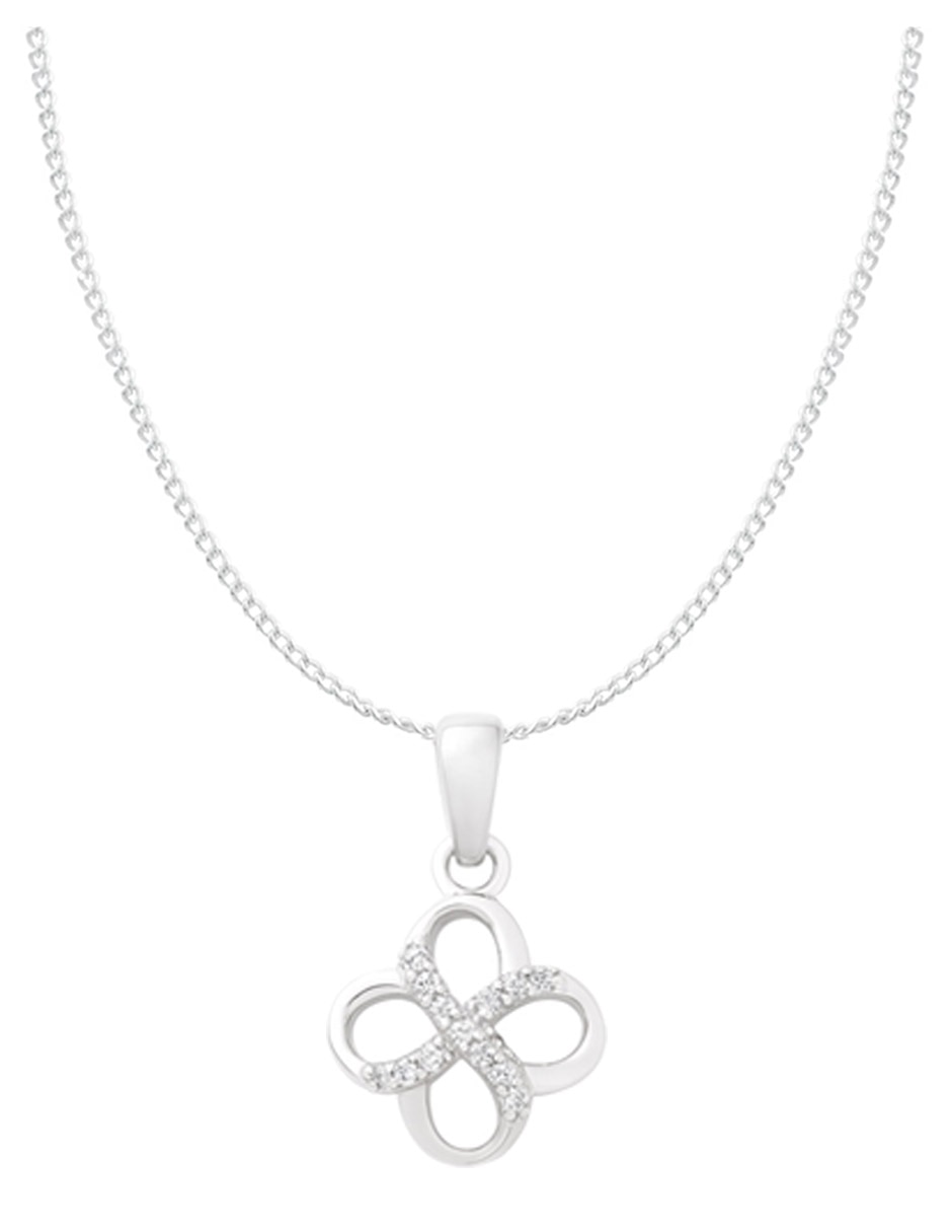 Collar con dije de trébol de plata