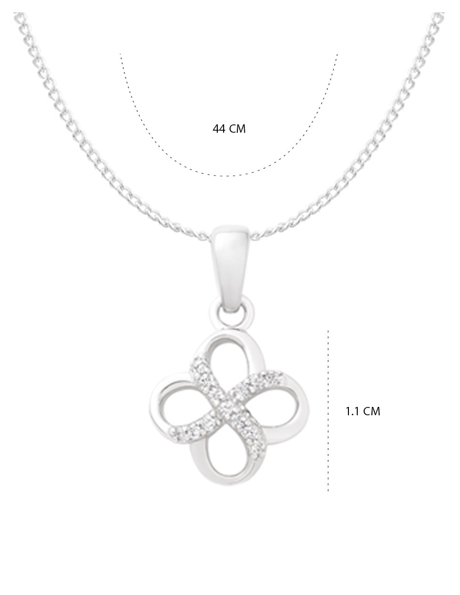 Collar con dije de trébol de plata 5