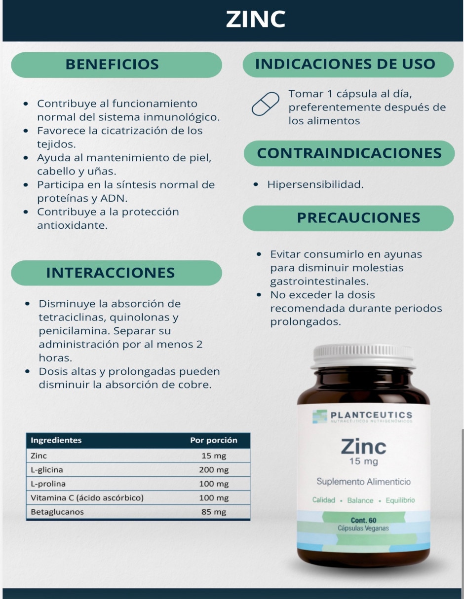 Zinc Alta Pureza de 60 cápsulas 3