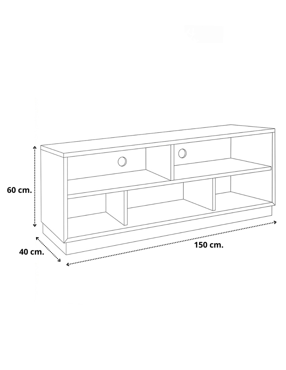 Mueble de tv armable de melamina 7