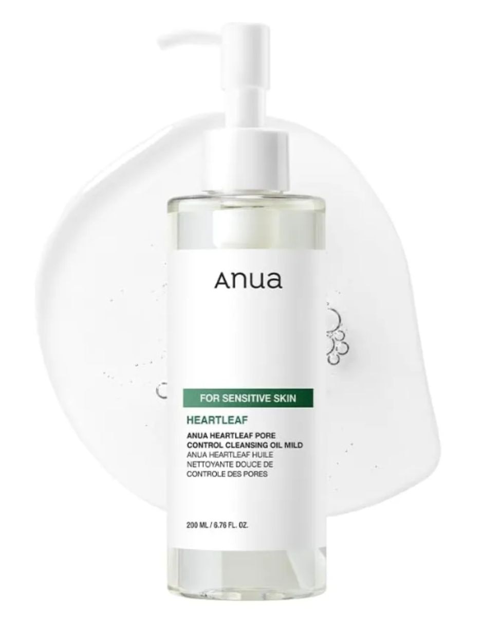 Facial heartleaf pore control cleansing oil mild anua familia para hidratar
