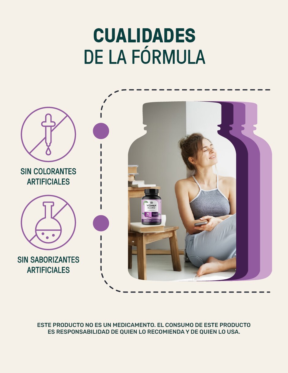 Woman Blend con Colágeno Hidrolizado de 30 cápsulas 8
