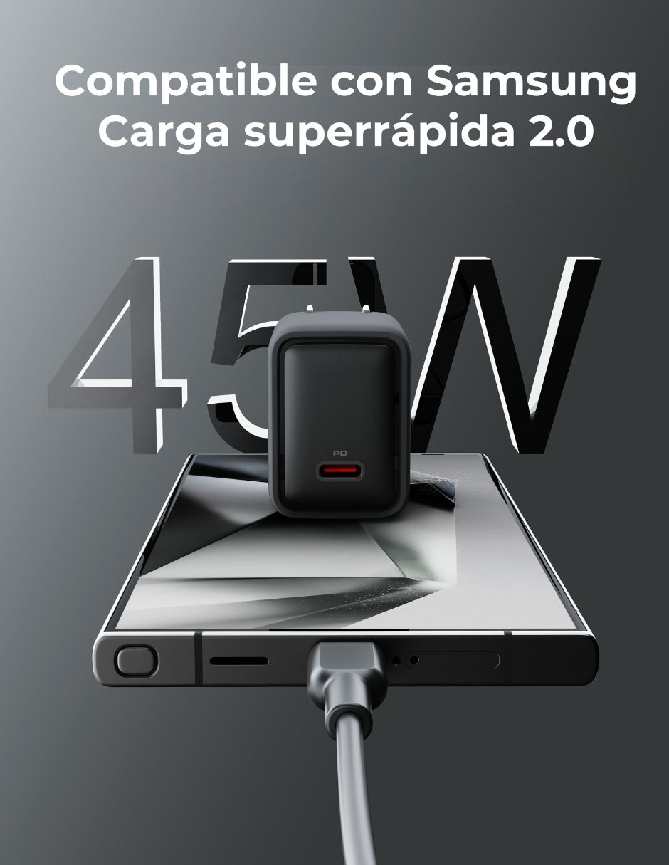 Cargador pared AUKEY PA-C2-G USB 45 W