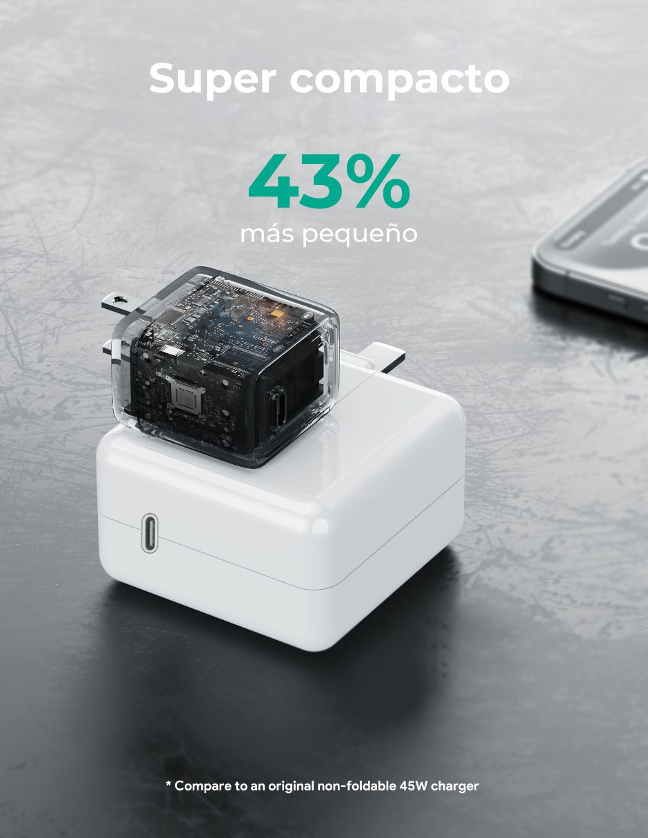 Cargador pared AUKEY PA-C2-G USB 45 W