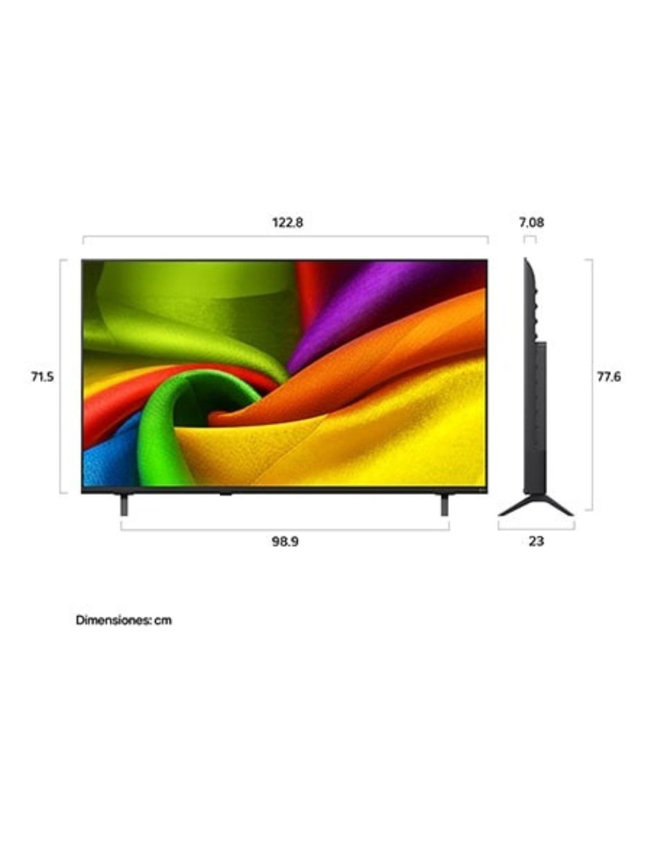 Pantalla smart tv nanocell de 4k 55nu855bpsa con webos con ai sound 10